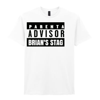 Parental Advisory Customisable - Softstyle™ adult ringspun t-shirt Thumbnail